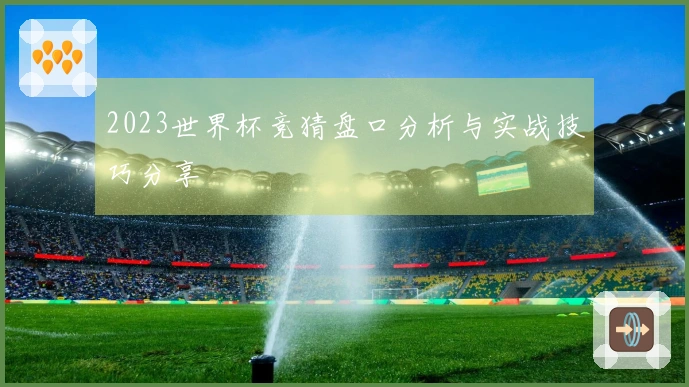 2023世界杯竞猜盘口分析与实战技巧分享